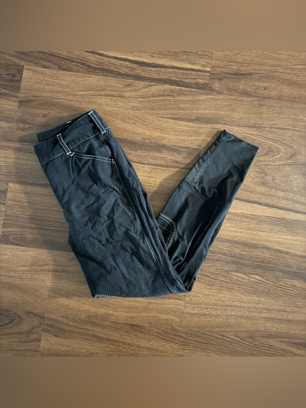 Women’s Size 24R Black Knee Patch Horseback Riding Breeches